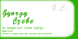 gyorgy czebe business card